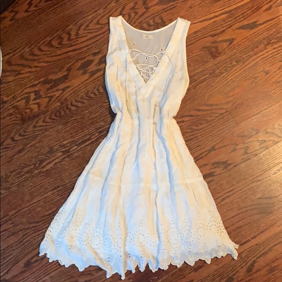 hollister lace up dress